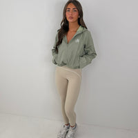 Willow long sleeved hooded wind breaker zipped all season rain proof jacket